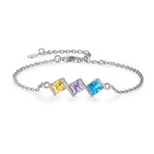 Armband Geburtsstein Ringsilber