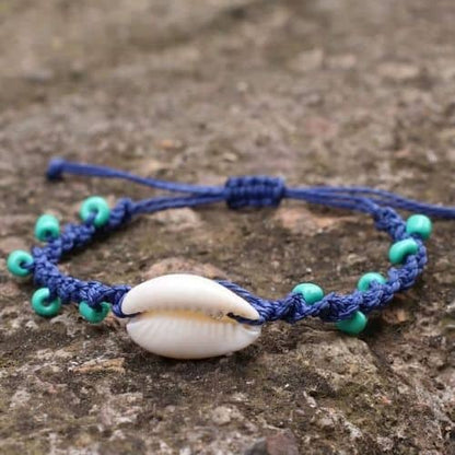 Armband aus Muscheln für Damen und Herren Ringsilber
