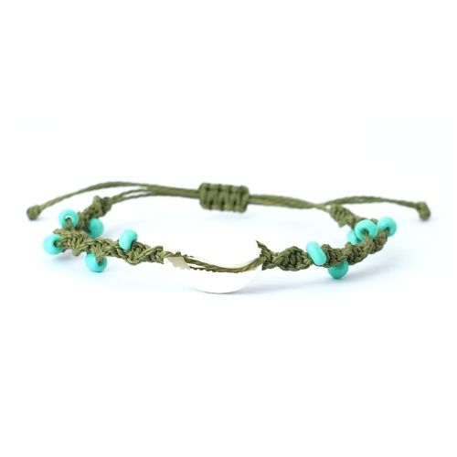 Armband aus Muscheln für Damen und Herren Ringsilber