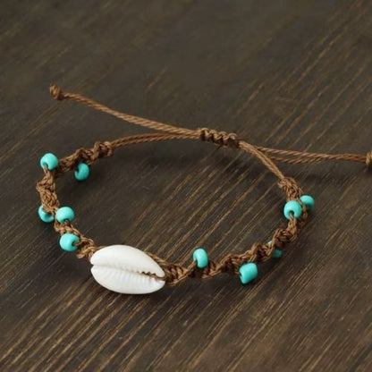 Armband aus Muscheln für Damen und Herren Ringsilber
