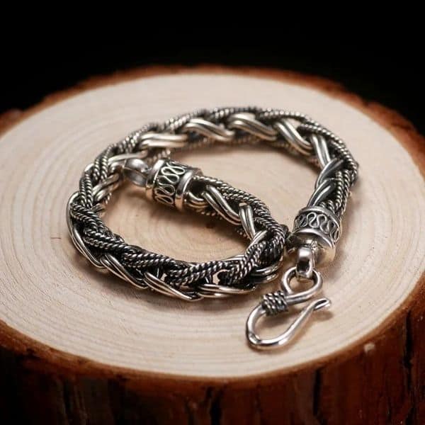 Herren-Armband-aus-echtem-Silber