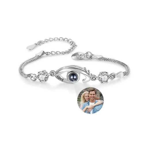 Armband mit Foto Projektion Ringsilber