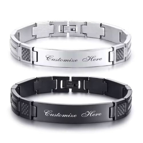 Armband mit Namen für Männer Ringsilber