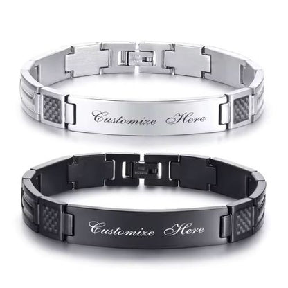 Armband mit Namen für Männer Ringsilber