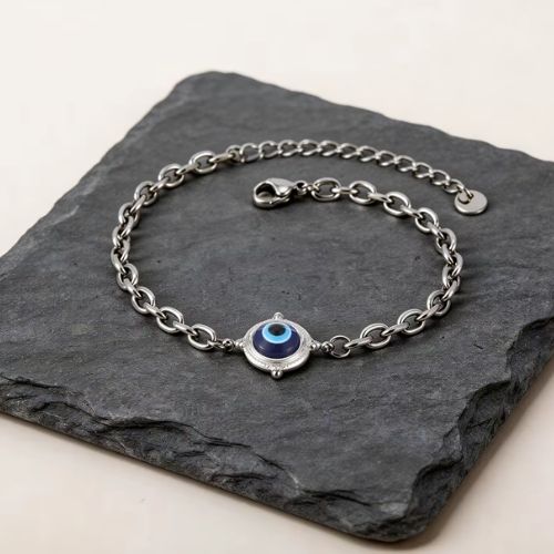Armband mit Türkischem Auge für Herren und Damen Ringsilber