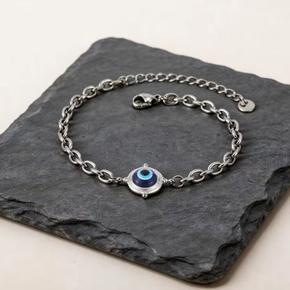 Armband mit Türkischem Auge für Herren und Damen Ringsilber