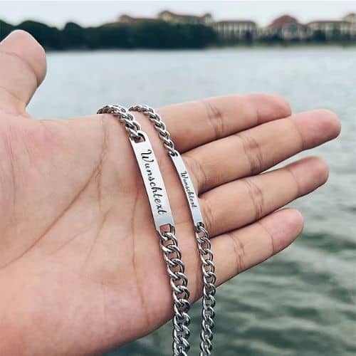 Armbänder mit Gravur Partner Ringsilber