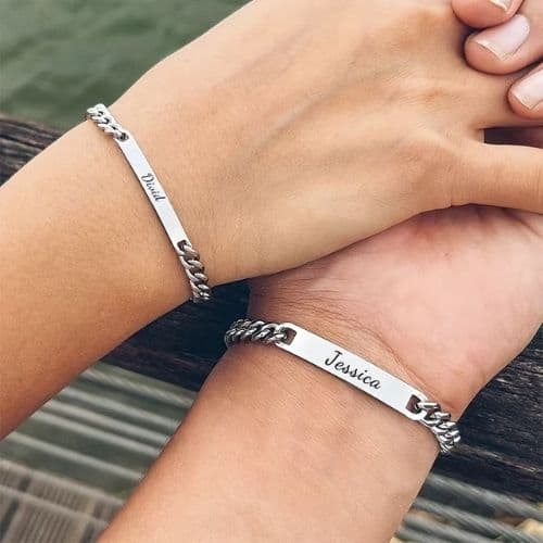 Armbänder mit Gravur Partner Ringsilber