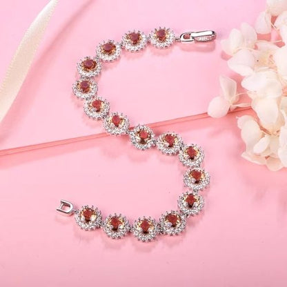 Besonderes Armband mit Zultanit-Stein Ringsilber