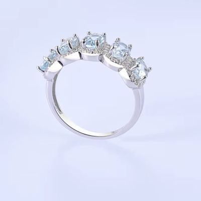 Blauer Stein Ring Ringsilber