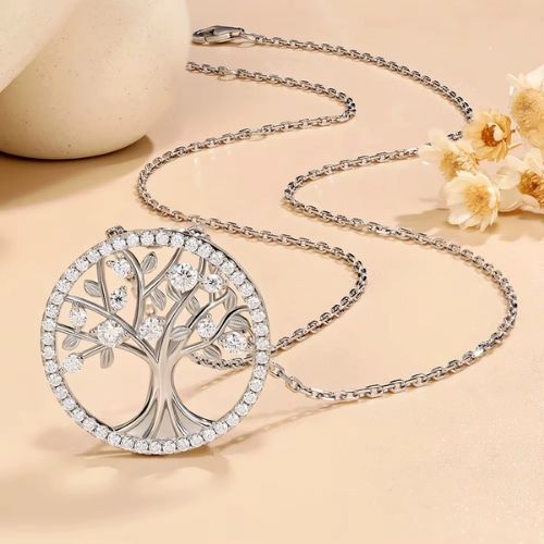 Blume des Lebens Kette Ringsilber