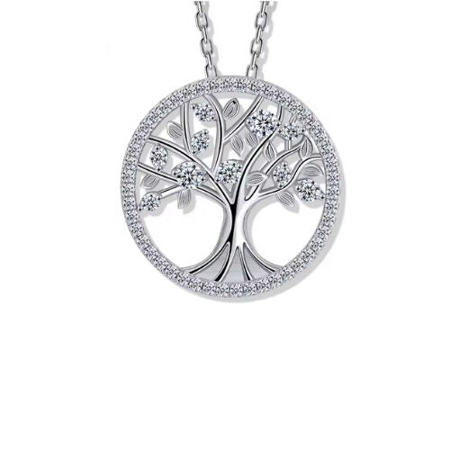 Blume des Lebens Kette Ringsilber