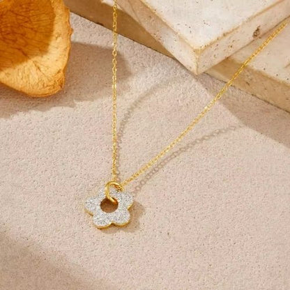 Blumenkette für Damen Ringsilber