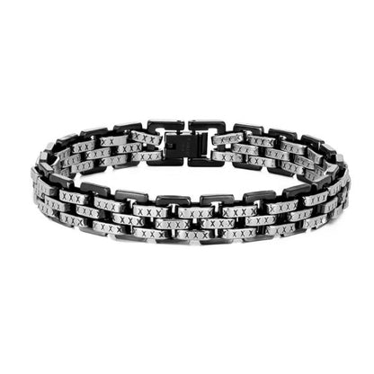 Breite Herren Armbänder mit außergewöhnlichen Designs Ringsilber
