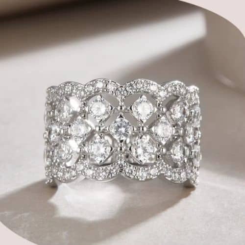 Breiter Verlobungsring Ringsilber