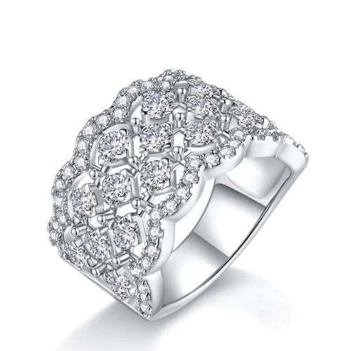 Breiter Verlobungsring Ringsilber