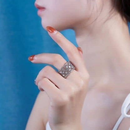 Breiter Verlobungsring Ringsilber