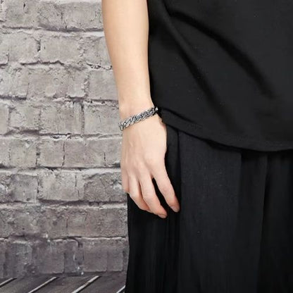 Breites Herren Armband Ringsilber
