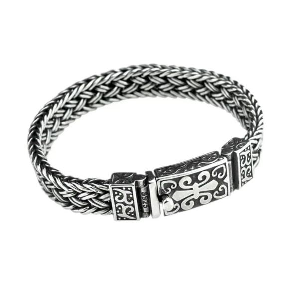 Breites-Herren-Armband-aus-Silber