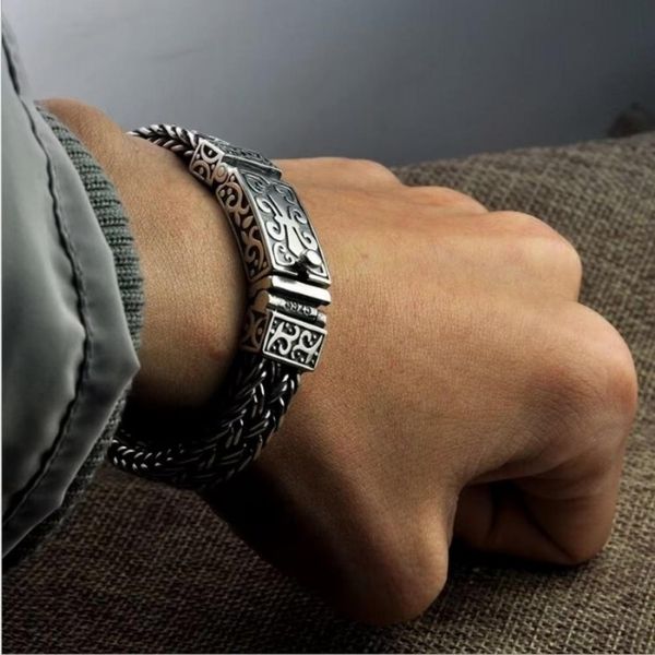 Breites-Herren-Armband-aus-Silber