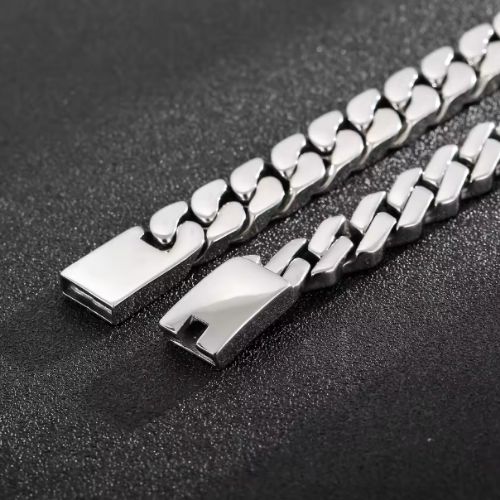 Breites Herren Armband Ringsilber