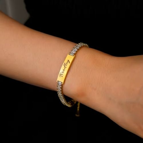 Buchstaben Armbänder Ringsilber