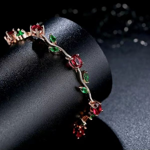 Buntes Blatt Armband - Ringsilber