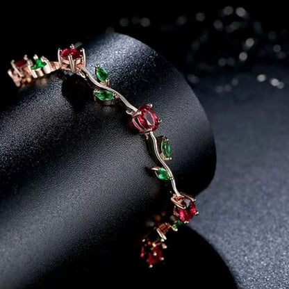 Buntes Blatt Armband - Ringsilber