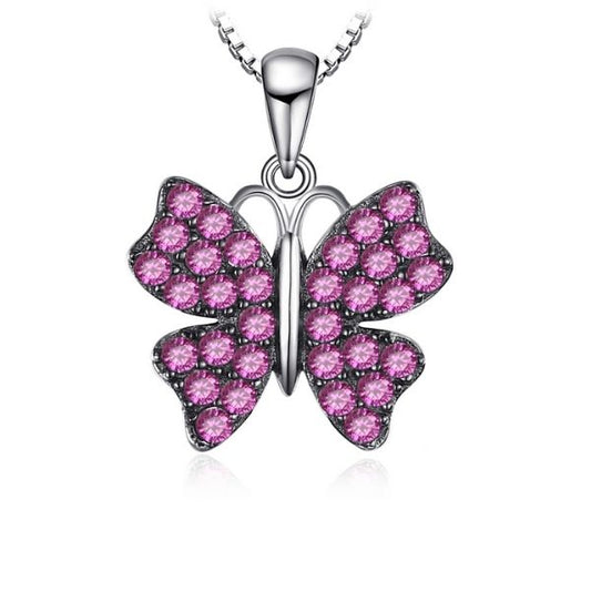 Damen-Halskette-in-Schmetterlingsform