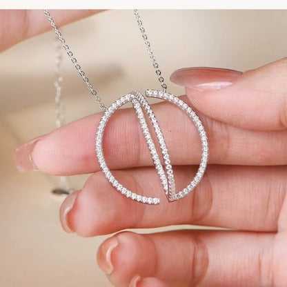 Damen Halskette mit speziellem Design Ringsilber