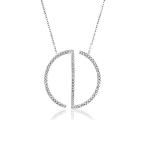 Damen Halskette mit speziellem Design Ringsilber