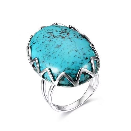 Damenring mit ovalem Türkis Stein