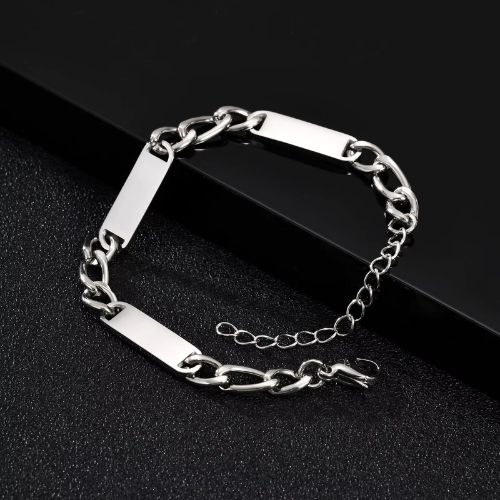Drei Namen Armband Ringsilber