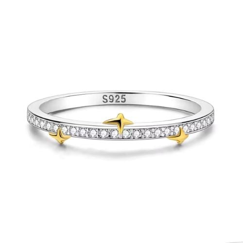Dünner silberner Damenring Ringsilber