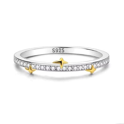 Dünner silberner Damenring Ringsilber