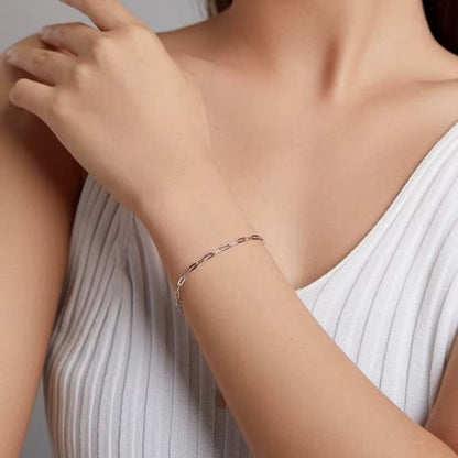 Dünnes Damen Armband Ringsilber