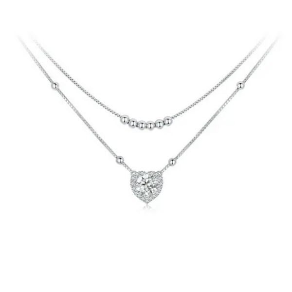 Echt-Silber-Herz-Kette