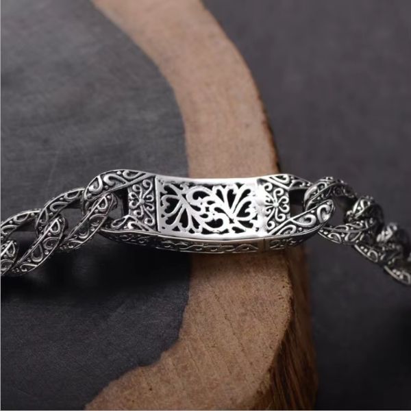 Echtes-Silber-Vintage-Armband
