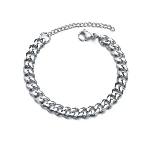 Edelstahl Armbänder für Männer Ringsilber