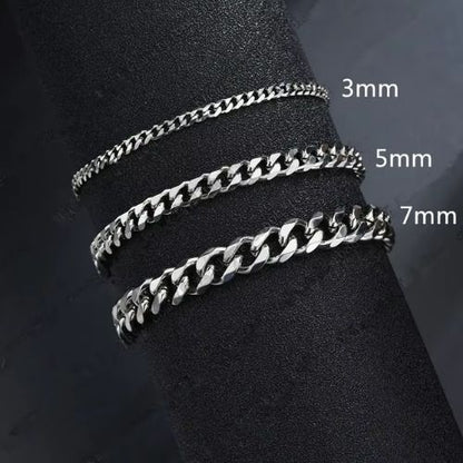 Edelstahl Armbänder für Männer Ringsilber