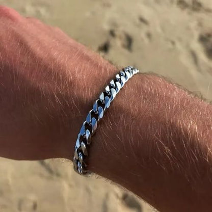 Edelstahl Armbänder für Männer Ringsilber