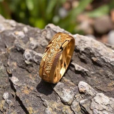 Ehering aus Stahl für Herren Ringsilber