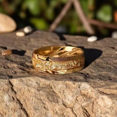 Ehering aus Stahl für Herren Ringsilber
