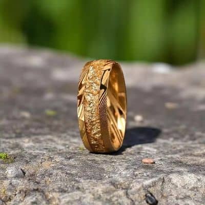 Ehering aus Stahl für Herren Ringsilber