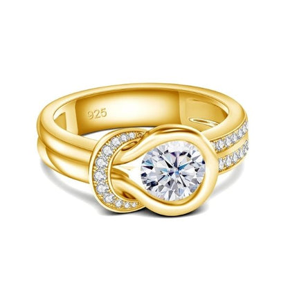 Eleganter Bogenknoten Ring - Ringsilber