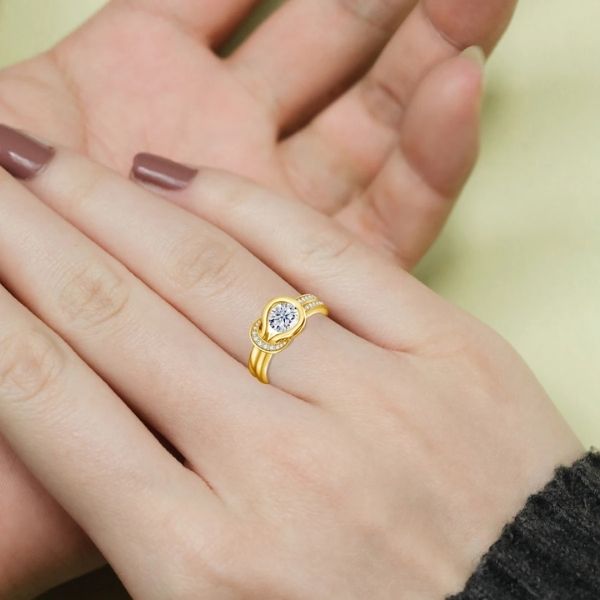 Eleganter Bogenknoten Ring