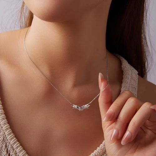 Engel Kette Ringsilber