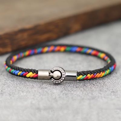 Ethnisches Seil Armband für Damen und Herren Ringsilber