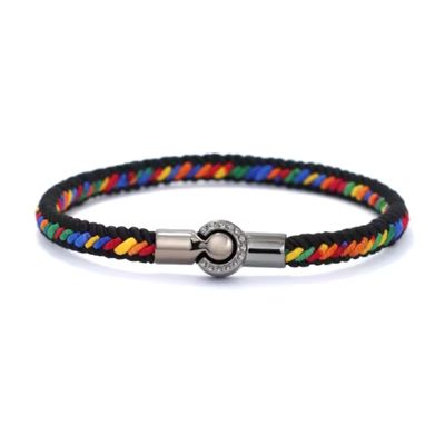 Ethnisches Seil Armband für Damen und Herren Ringsilber