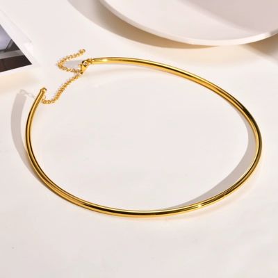 Gelbe Choker-Halskette Ringsilber